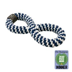 Navy Braided Infinity Tug Toy