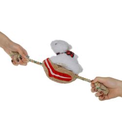 Polar Bear Plush Tug Dog Toy