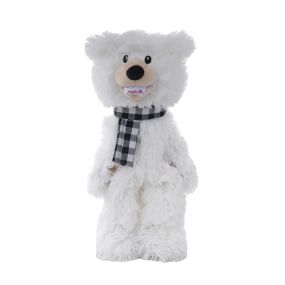 Stuffless Polar Bear Squeaker Dog Toy