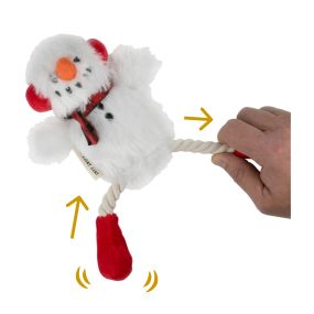 Snowman Pull-Through Rope Tug Dog Toy