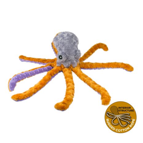 Octopus With Squeaker Rope Tug Dog Toy