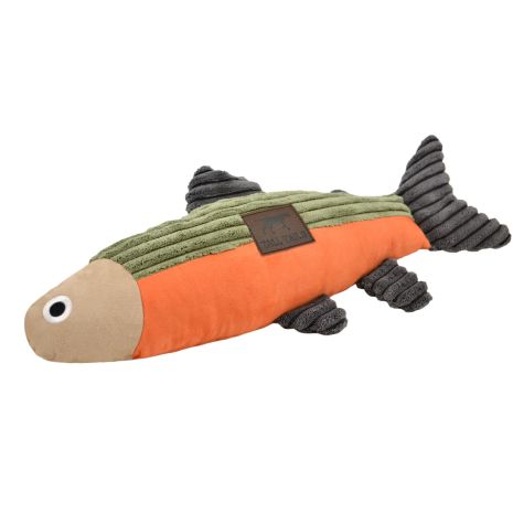 Cloe E Cluzo Natural Canvas Fish Dog Toy with Squeaker Washable 