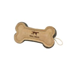 Natural Leather Bone Dog Toy