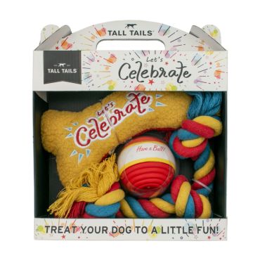 Tall Tails Let's Celebrate 3-Piece Box Gift Set Dog Toy Tall Tails Let's Celebrate 3-Piece Box Gift Set Dog Toy