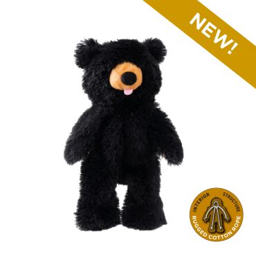 Tall Tails Stuffless Black Bear Squeaker Dog Toy