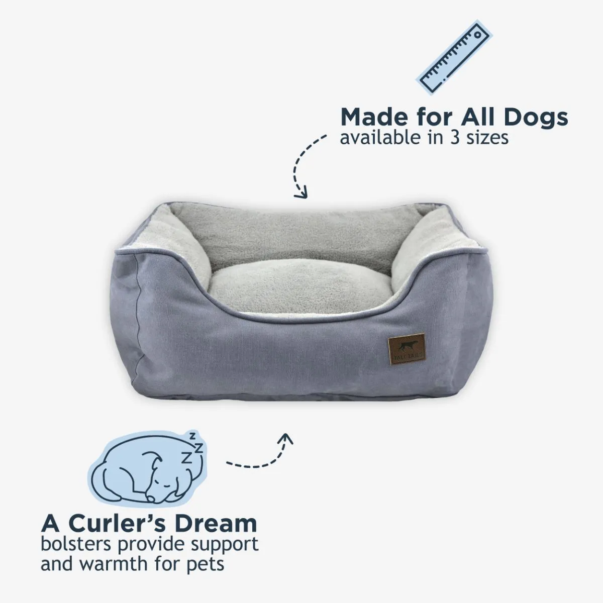 Tall Tails' Dream Chaser Charcoal Cushion Bed